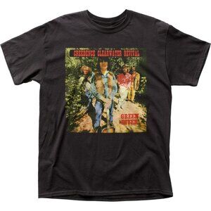 Creedence Clearwater Revival Green River T-Shirt, Men’s Rock Music Band Black 92